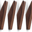 4 Ganchos Madera Nogal Pared Minimalista