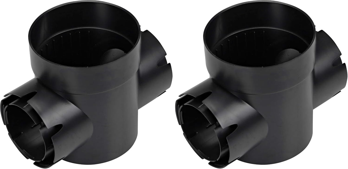 Drenaje redondo Spee-D para lavabo 2 salidas 6pulg negro