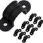 10 Correas Tubo PVC 1pulg U con 2 Agujeros Clips Negros