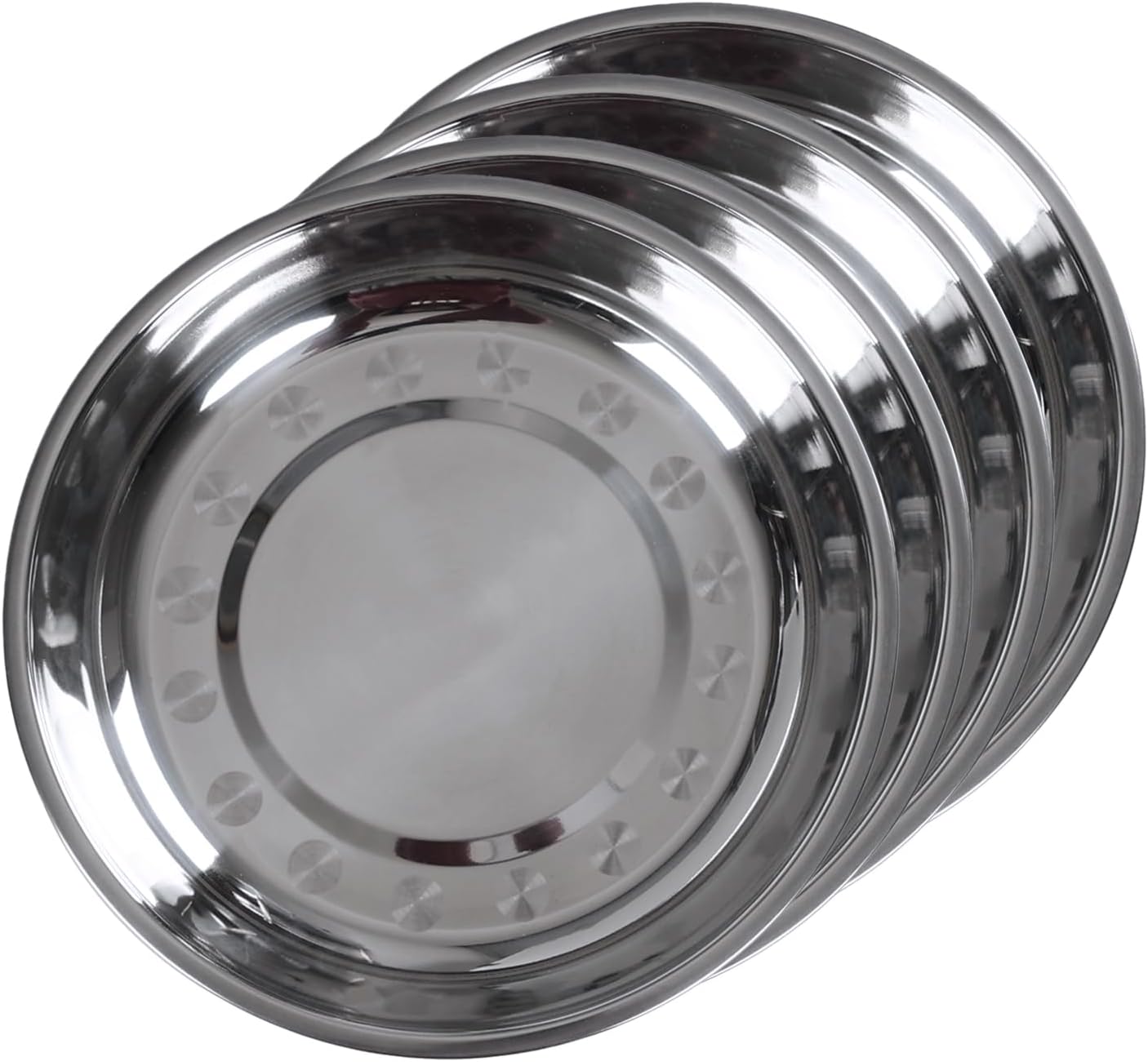 4 Pzas Placas Acero Inox para Acampar