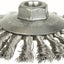 Cepillo biselado alambre nudo 4-1/2pulg acero inox 302