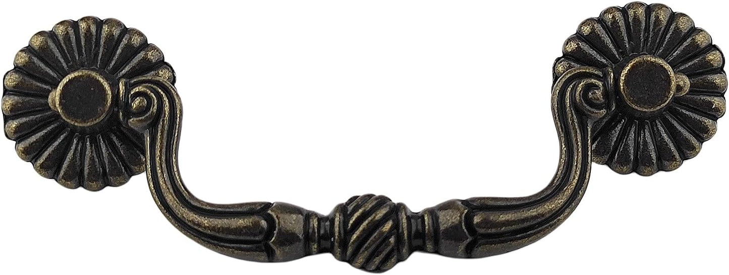10 Manijas Cajones Bronce Antiguo 3.5pulg C-C Vintage