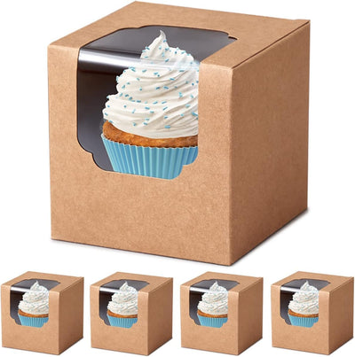 Cajas cupcakes con ventana 30 pzas para mini y estándar
