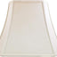 Pantalla lámpara rectangular esquinas cortadas 6x11" Blanco