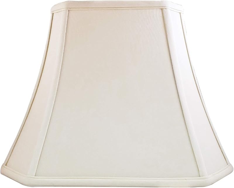 Pantalla lámpara rectangular esquinas cortadas 6x11" Blanco