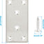 8 Soportes Planos 80x40mm Color Plata para Muebles