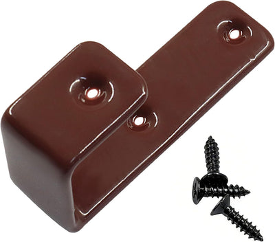2 Ganchos Hierro Marrón Soporte J 1pulg Almacenamiento Garaje