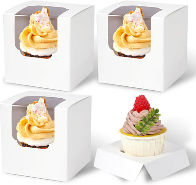 120 Cajas Cupcakes 3.5" Con Inserto Ventana