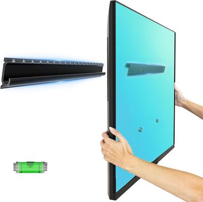Soporte TV pared sin tachuelas 12-55pulg 100lb nivel incluido