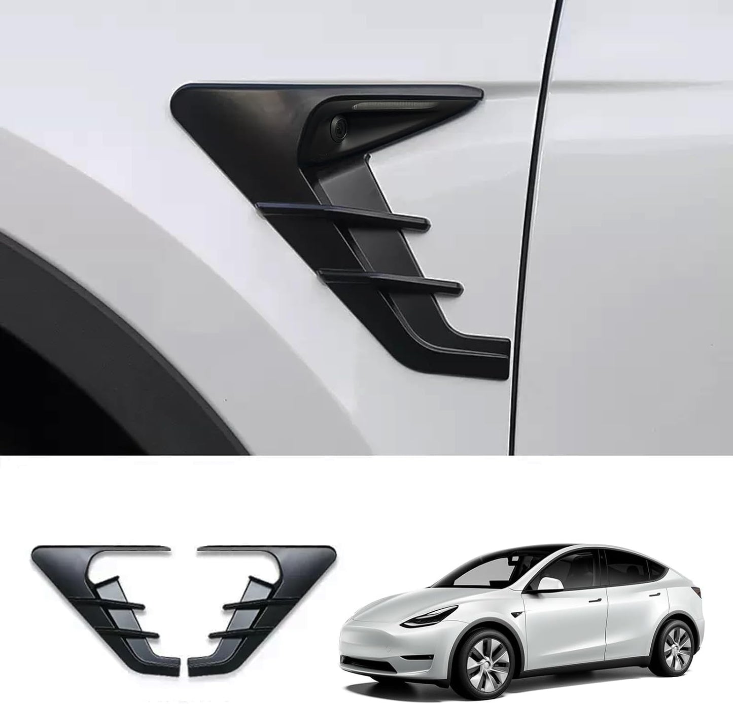 Cubierta señal giro HW4.0 Model Y 2024-2025 negro mate