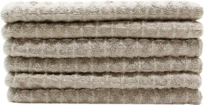 Paño microfibra cocina 12x12pulg 6 Pzas color caqui