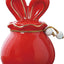 Tarro cerámica conejo almacenamiento decoración hogar rojo