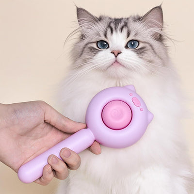 Cepillo para gatos y perros con botón liberación muda aseo