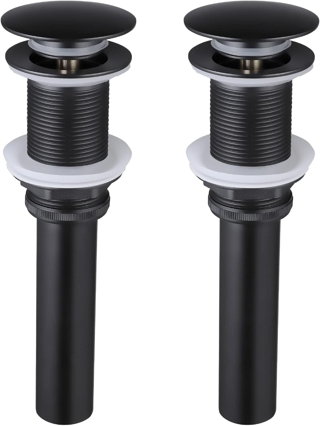 Drenaje lavabo tapón emergente 2unid latón inox negro mate