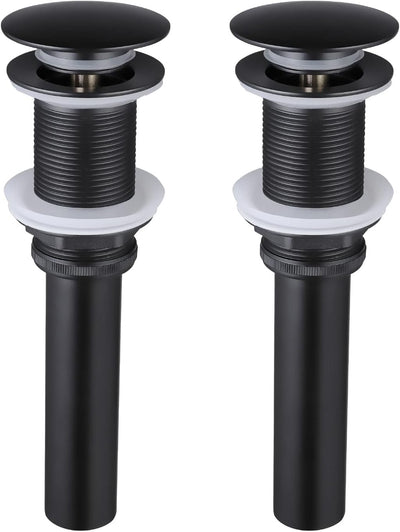 Drenaje lavabo tapón emergente 2unid latón inox negro mate