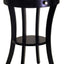Mesa auxiliar Sasha con cajón patas curvas madera negro
