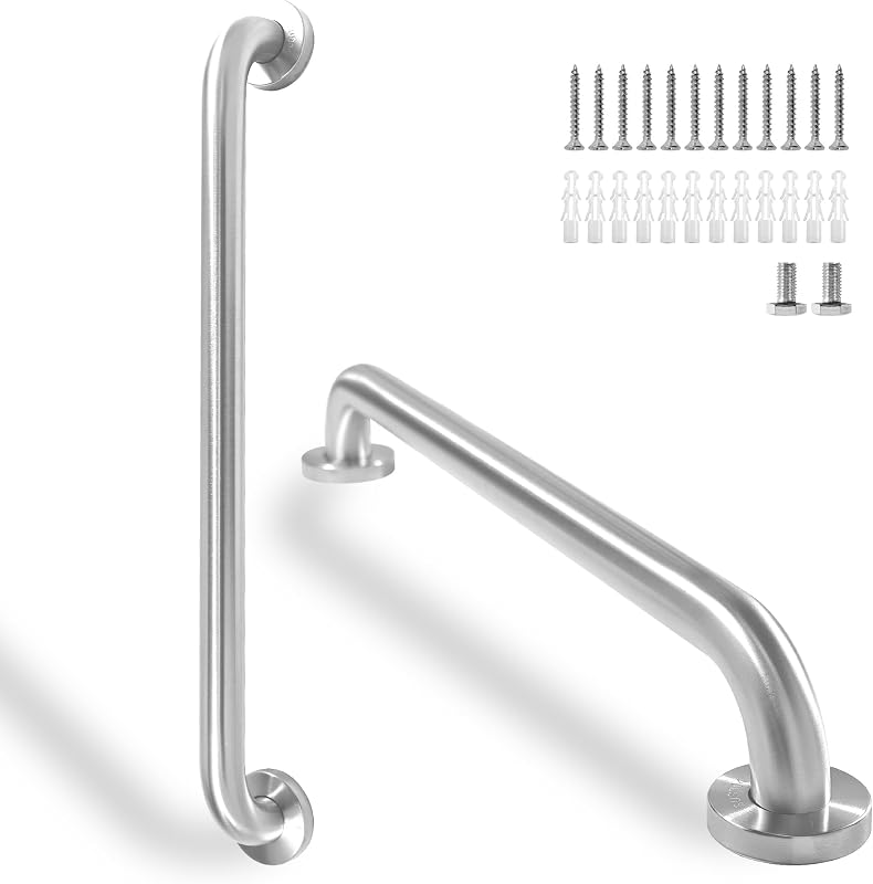 Barra agarre ducha 24" acero inox 304 set 2