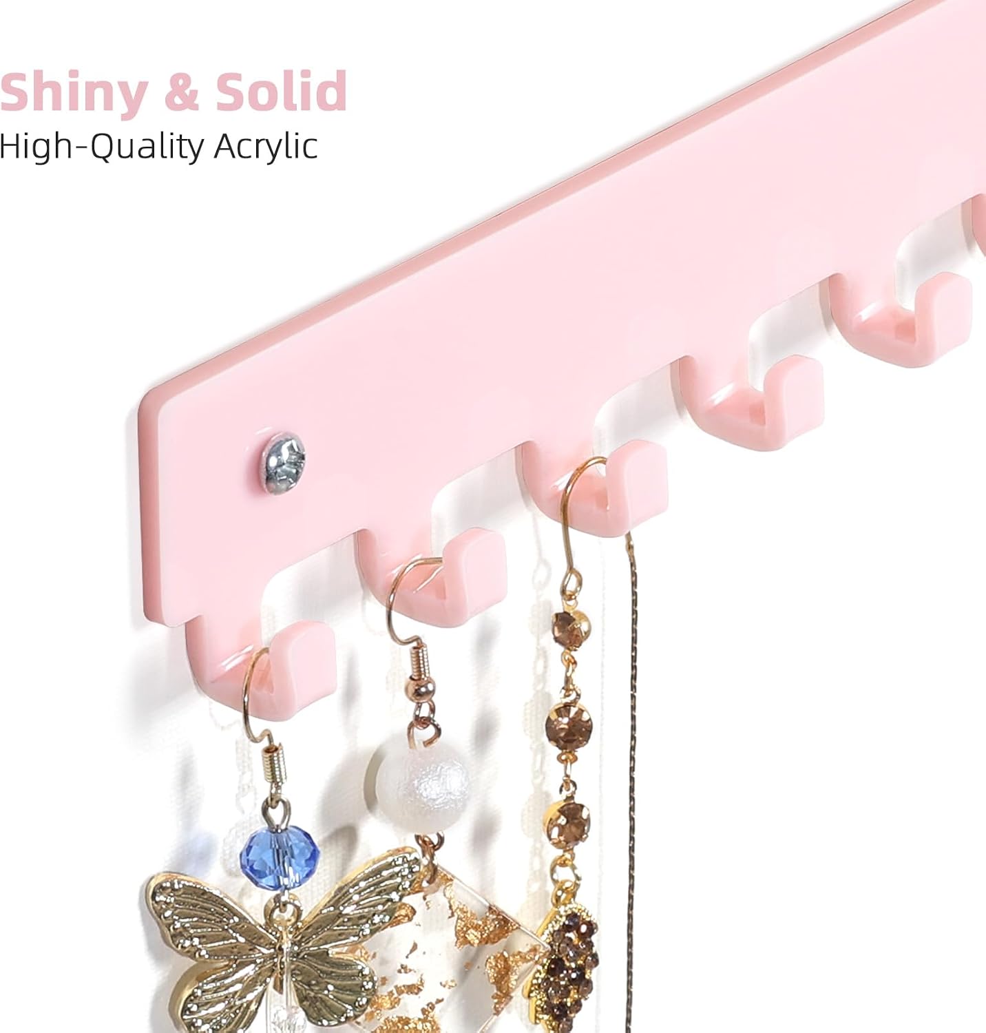Soporte acrílico para collares 4uds con 12 ganchos