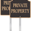 Señal propiedad privada aluminio 12x12" 2 pzas