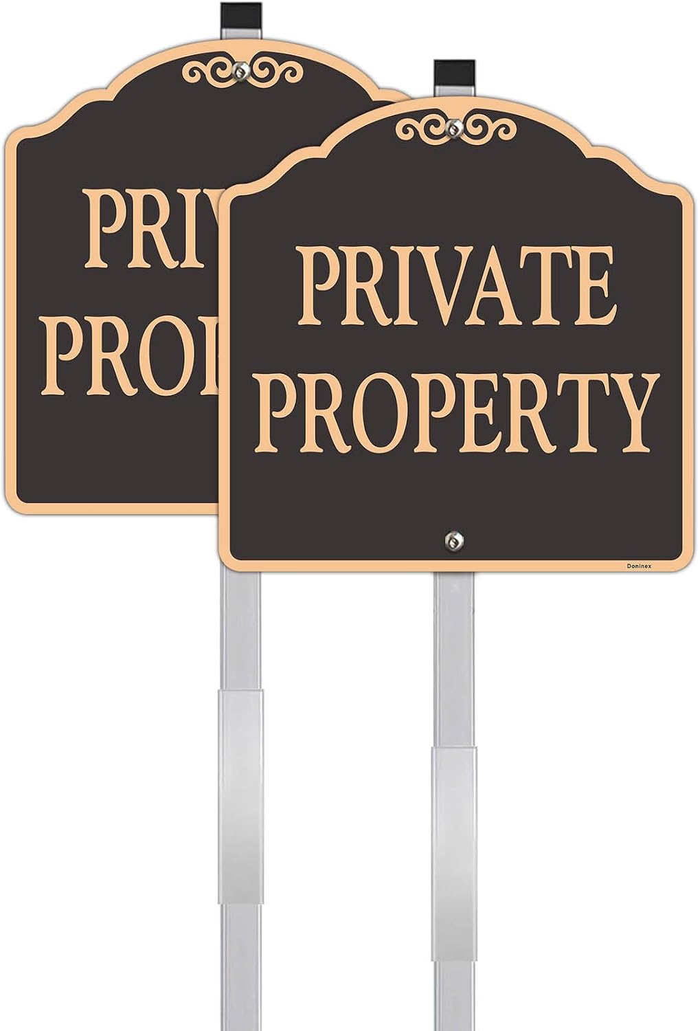 Señal propiedad privada aluminio 12x12" 2 pzas
