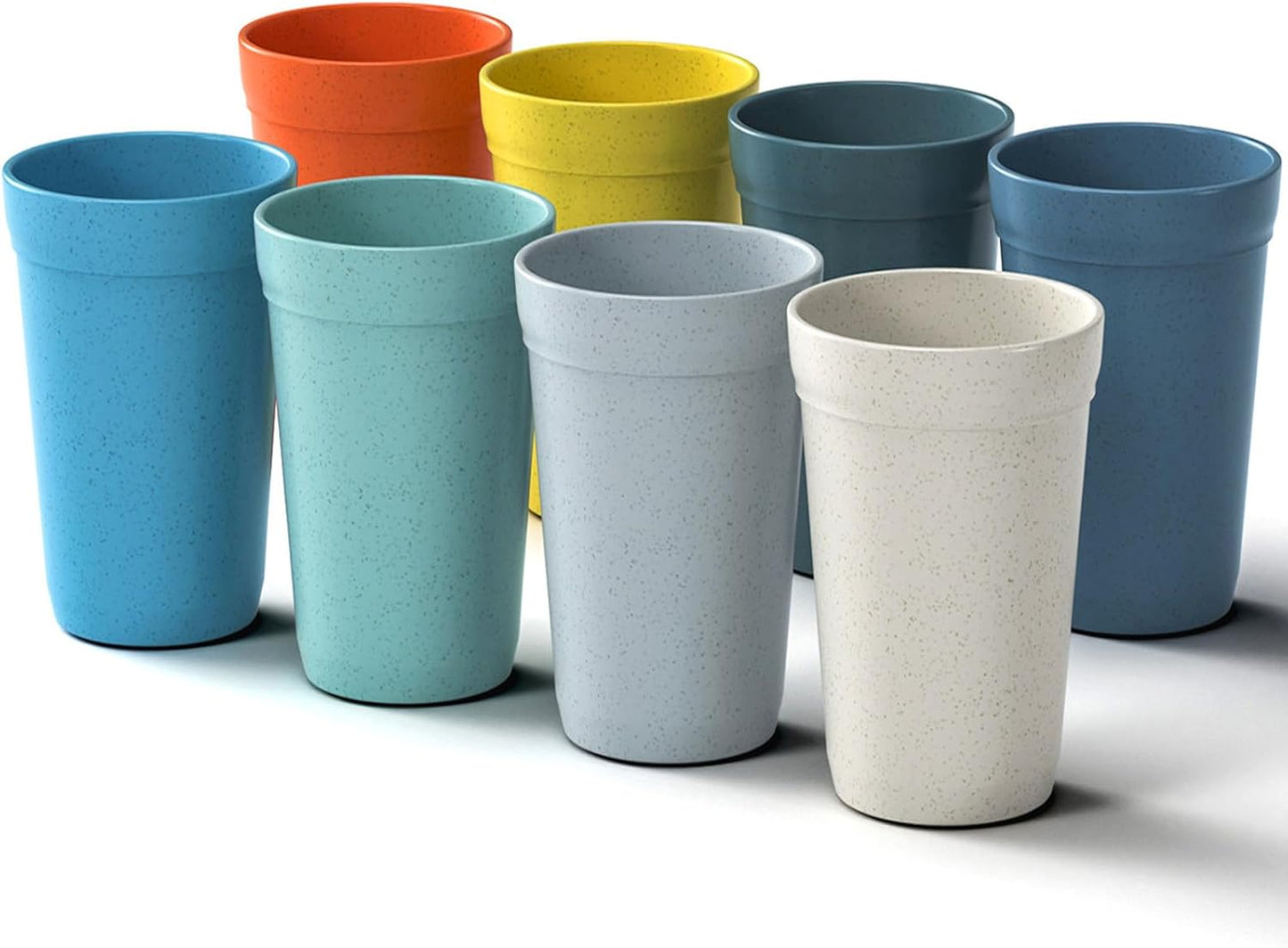 Set 8 Tazas 20oz Irrompibles Sin BPA para Microondas