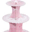 Lazo rosa 3 niveles reutilizable soporte cupcakes fiesta