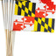 Banderas de mano Maryland poste madera 12 pzas