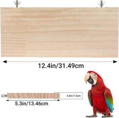 3 Soportes Perca Madera Jaula Juegos Aves