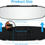 Espejo retrovisor panorámico 11.77" clip universal