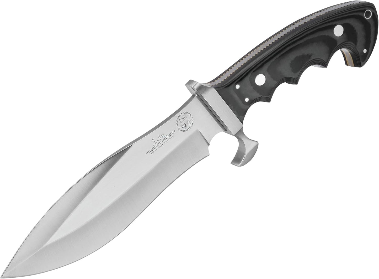 Cuchillo supervivencia Alaska acero inox funda cuero 12pulg