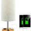 2 Pzas Lámpara Mesa USB Doble Puerto Carga Dormitorio Estudio