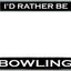 Marco matrícula cromado I'd Rather Be Bowling