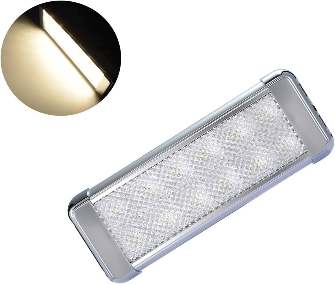 Lámpara LED cúpula 10.3" luz blanca cálida 3000K 12V/24V