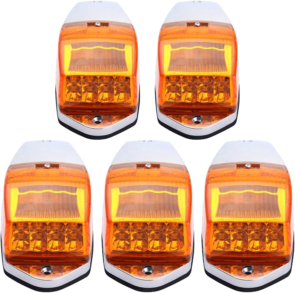 5 Luces Marcadoras Cabina Camión Ámbar Repuesto Peterbilt