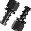 2 Pzas Conector Manguera 10AN Hembra 5/8 Aluminio Negro