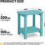 Mesa auxiliar 2 niveles Adirondack 16pulg resistente clima