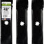 Set 3 cuchillas 3en1 para cortadora John Deere 48pulg negro