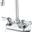 Grifo cocina cromado 4" acero bronce cerámica giro 360