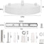 Kit toldo luz colgante 5.8pulg cubierta techo blanco