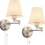 2 Apliques Pared con Enchufe y Cableado Directo