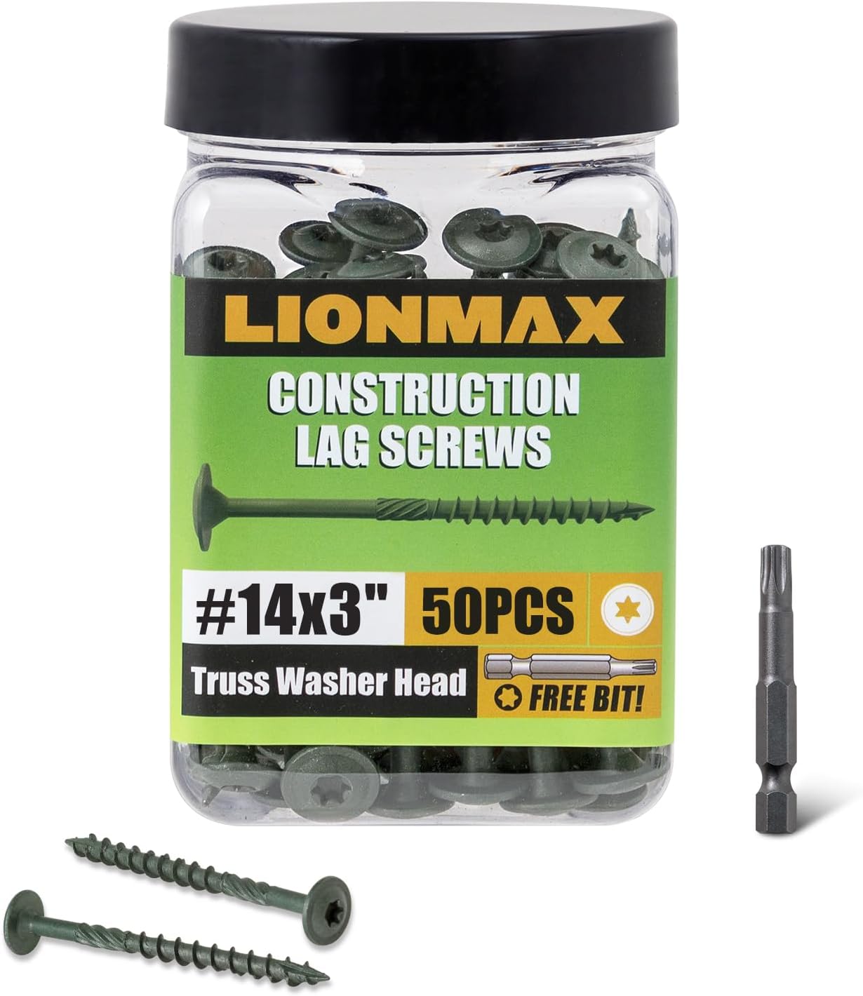 Tornillos rezago madera 3pulg #14 x3 50pzas servicio pesado