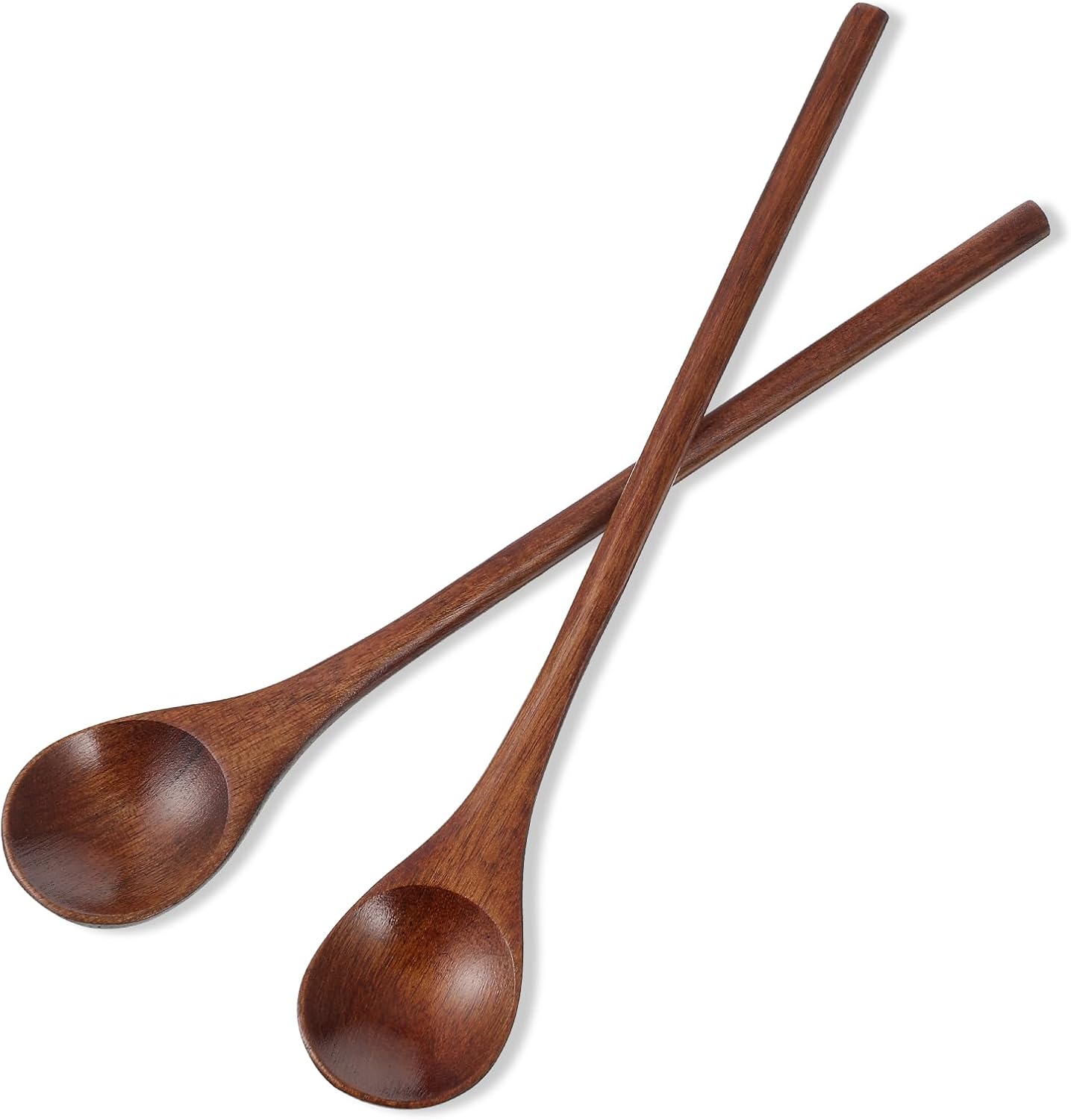2 Cucharas Largas Madera Mango para Cocina Té Café