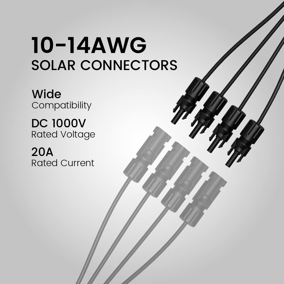 Cable carga paralelo solar 1-4 ramas kit enchufe