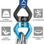 Giradisco Negro Azul 30kN Accesorio Colgar Seguro