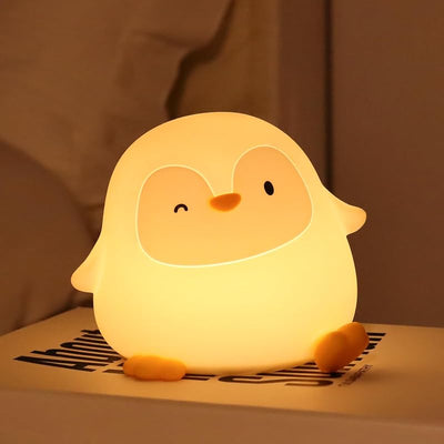 Luz nocturna pingüino para niños con tacto y 2 brillos