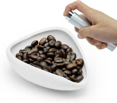 Juego taza dosificadora café botella spray cerámica