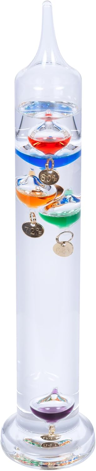 Termómetro Galileo cristal para interiores 11pulg