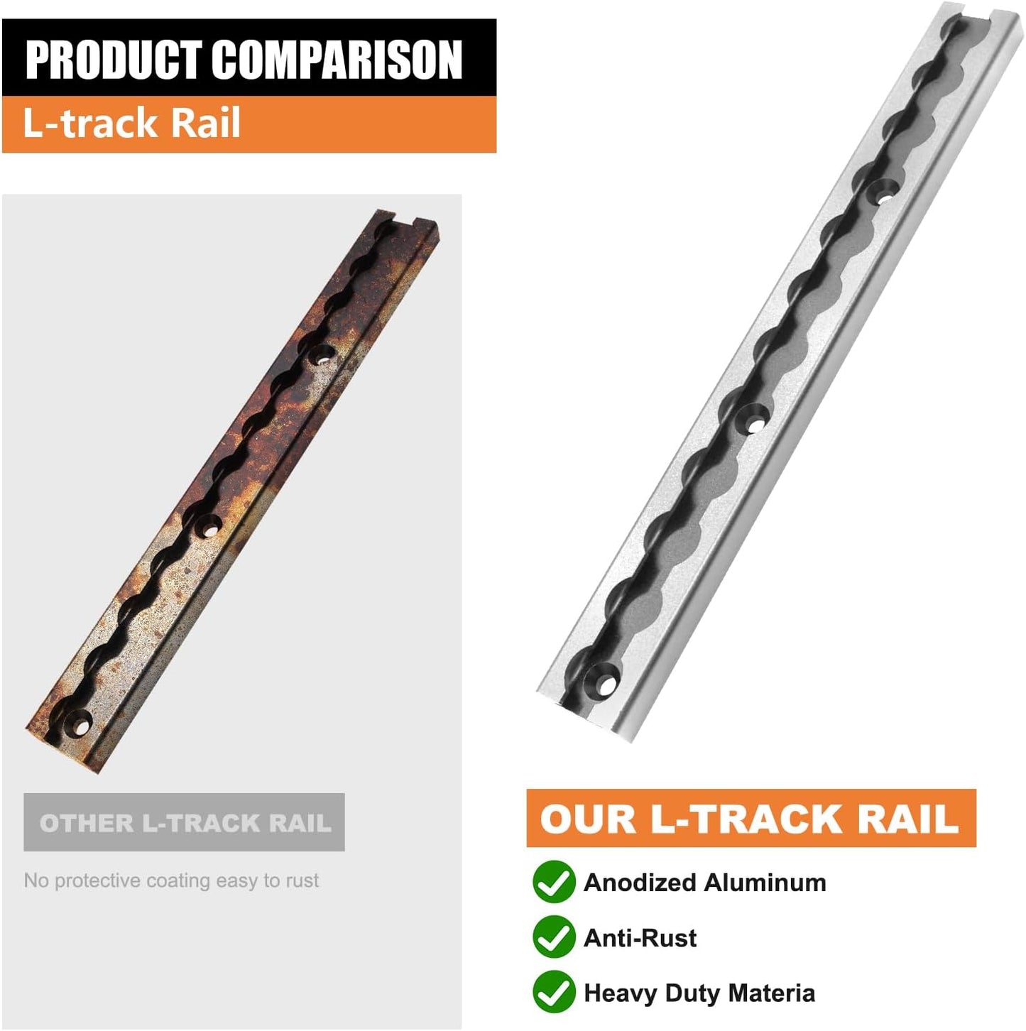 Sistema amarre riel L-Track 48" aluminio camion