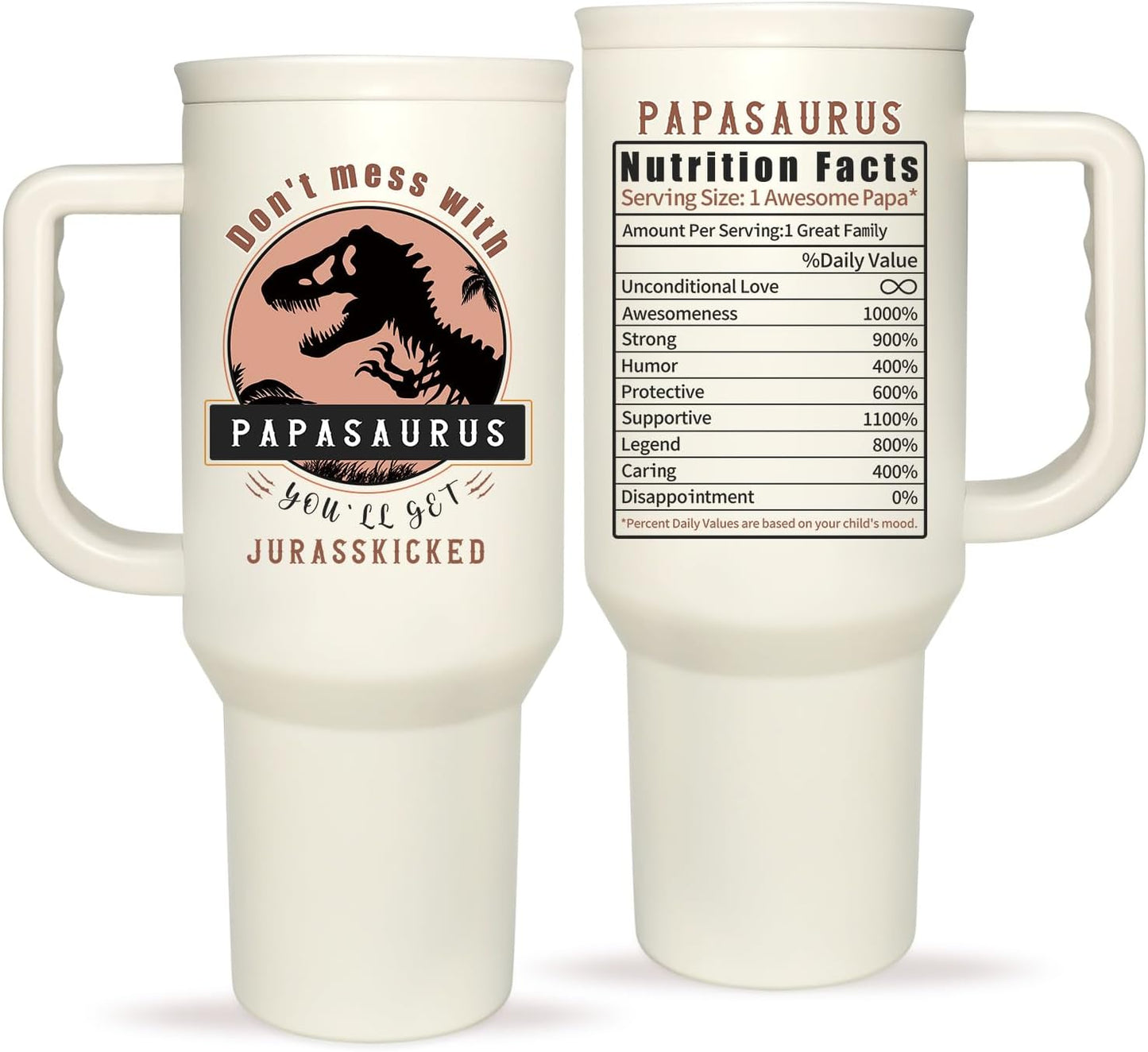 Vaso Papas saurus 40oz regalo para papá cumpleaños Navidad