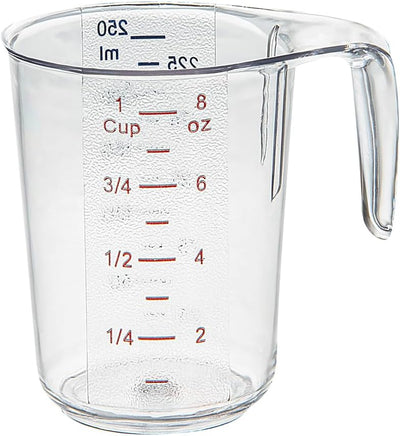 Tarros medidores 1 taza 10 vasos plástico transparente